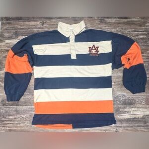 Vintage Auburn Rugby Shirt Winning Image Terry Stripe Mens Large GUC